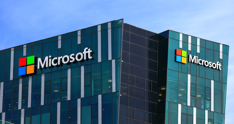 Haifa, Israel - February 1, 2016: Microsoft Logo And Emblem. Microsoft Is An International Corporation That Develops, Supports And Sells Computer Software And Services Worldwide.